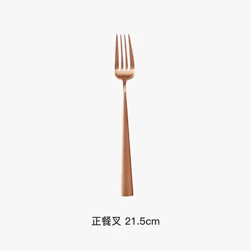 Cutipol | Duna Matte Copper Portugal Handmade Stainless Steel Knife, Fork and Spoon Dessert Dinner Tableware - Duna Matte Copper