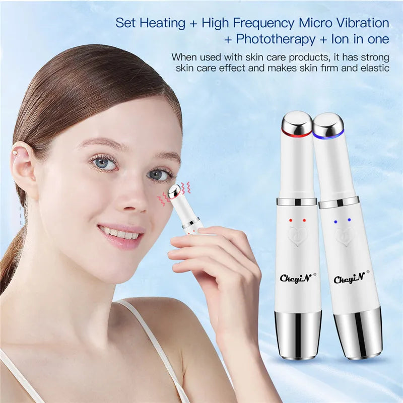 CkeyiN Neck Face Lifting Machine Face Massager Photon Therapy Eye Massage Tool Vibration Anti Wrinkle Double Chin Remover