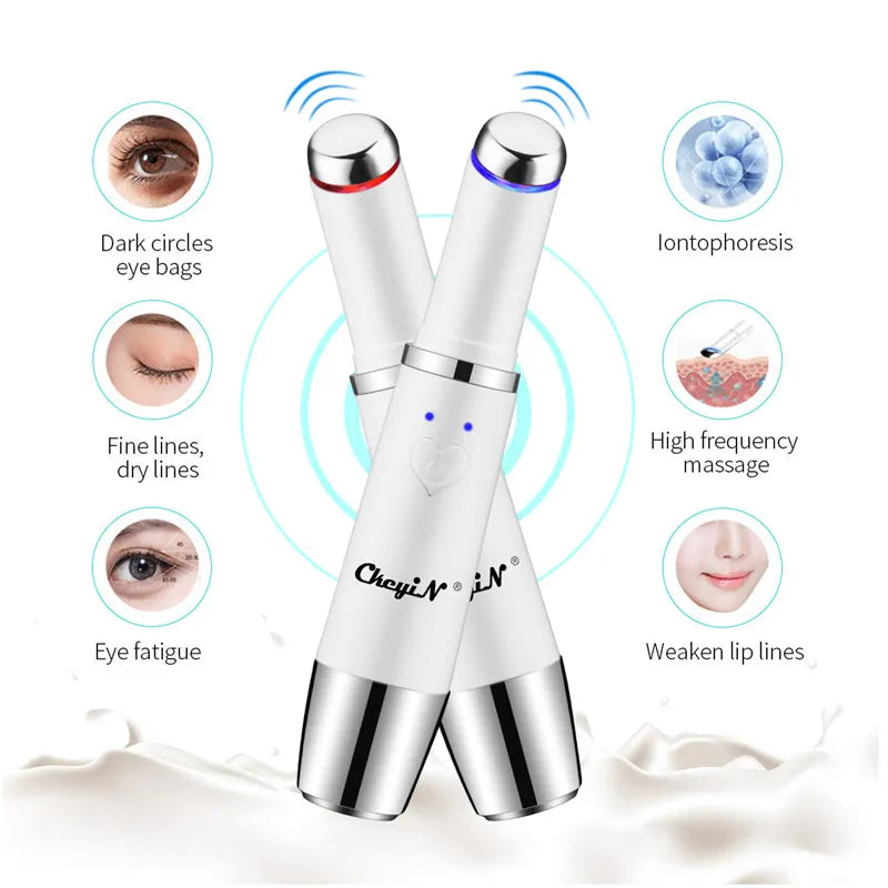 CkeyiN Neck Face Lifting Machine Face Massager Photon Therapy Eye Massage Tool Vibration Anti Wrinkle Double Chin Remover