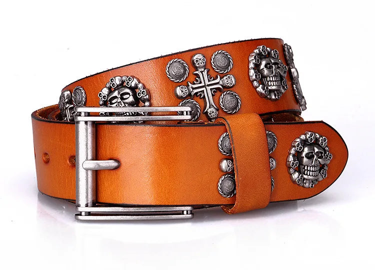Free Shipping,100% cow leather buckle belt.genuine leather rivet belts,