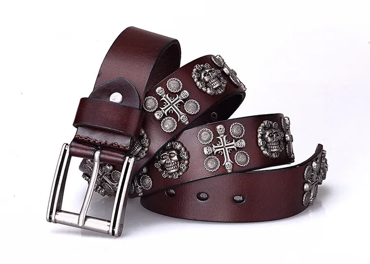 Free Shipping,100% cow leather buckle belt.genuine leather rivet belts,