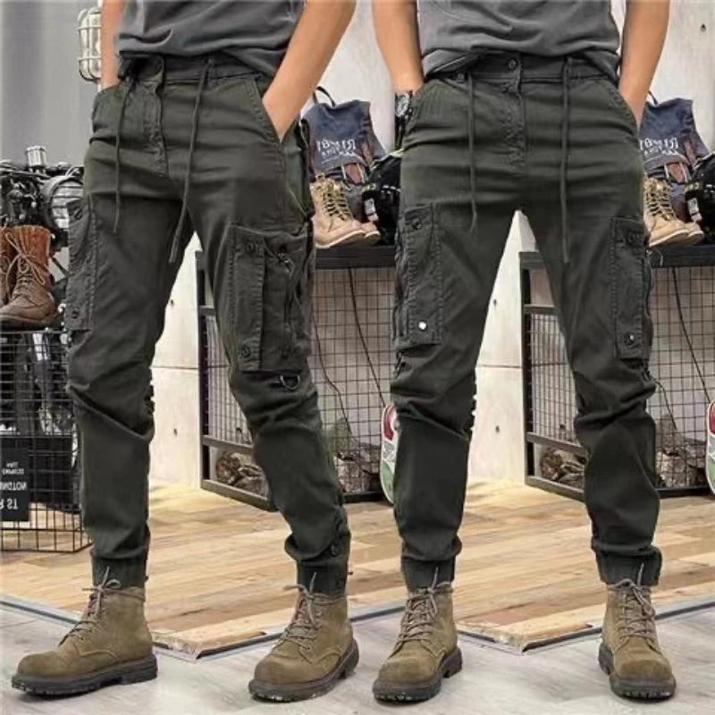 Pants for Mens Elastic Casual Trousers Zipper