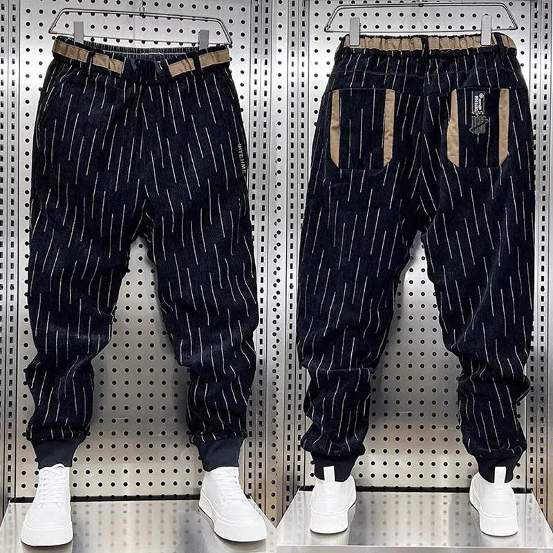 Pants Striped Hip Hop Streetwear