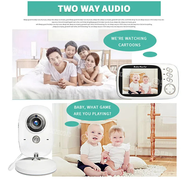 Baby Monitor 3.2'' IPS Screen With Digital Camera And Audio