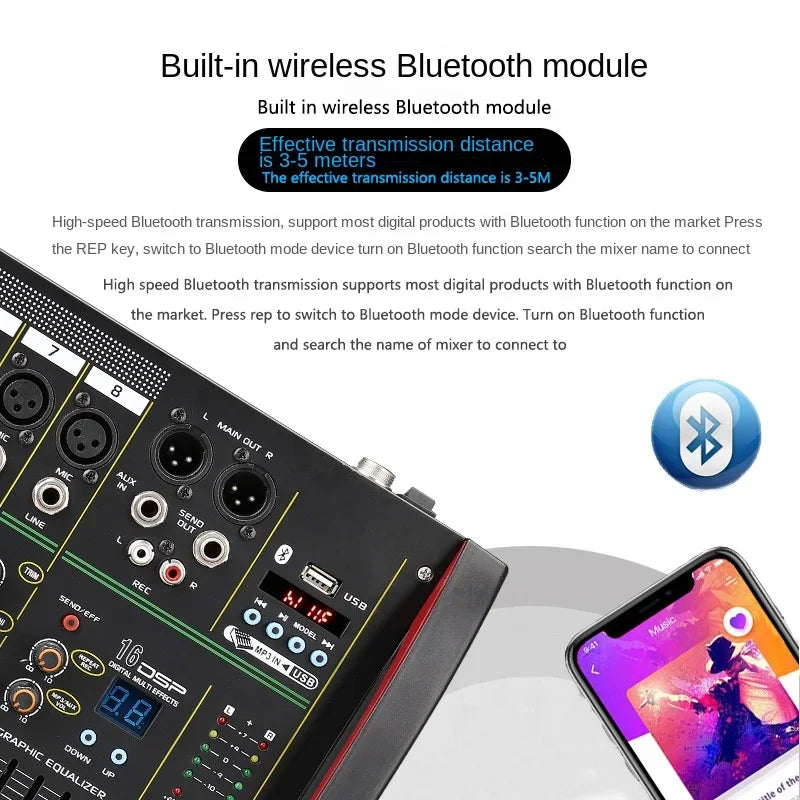 4 / 8-channel mixer DSP