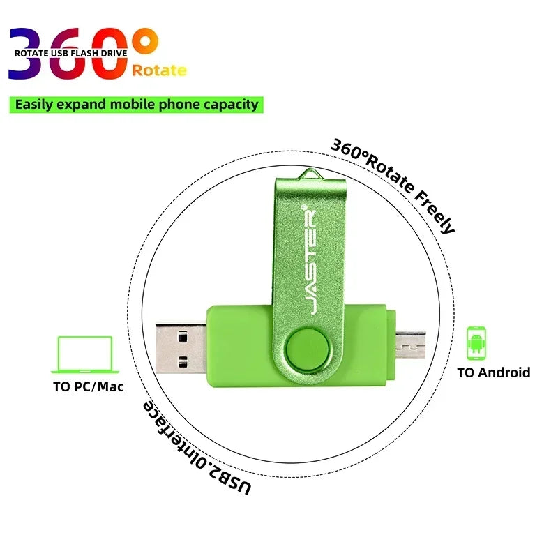 JASTER High Speed USB Flash Drive OTG Pen Drive 64gb 32gb USB Stick 16gb