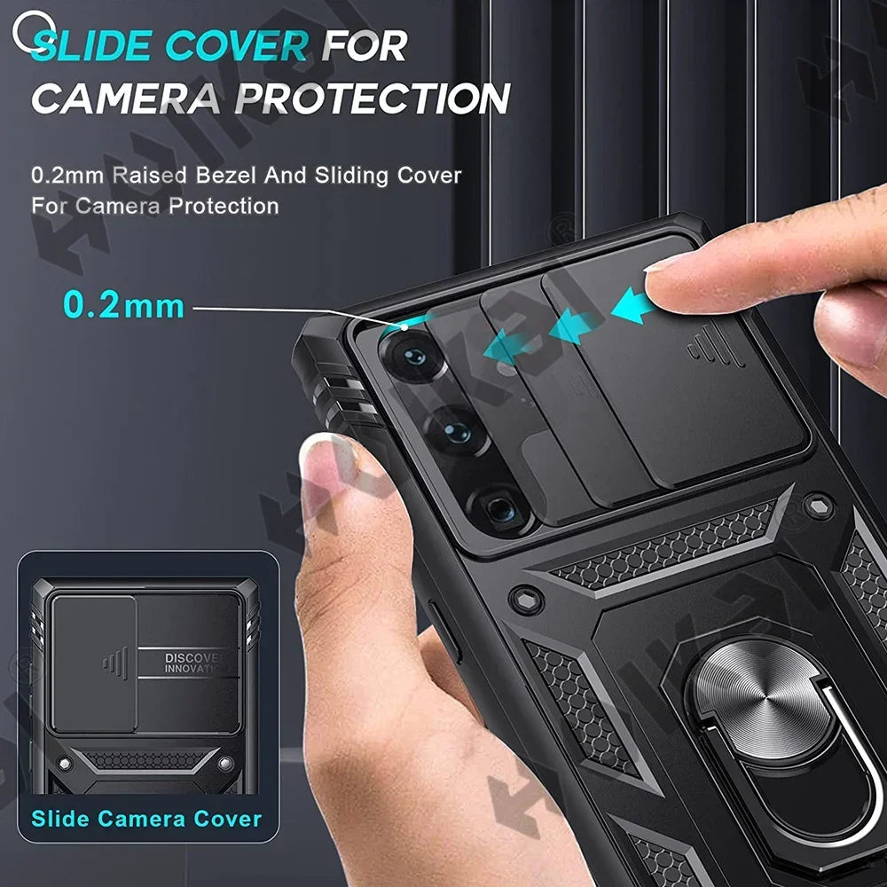 Case For Samsung S24 S23 Ultra S22 S21 S20 FE Note 20 Plus A54 A53 A33 A52 5G Heavy Duty with Camera 360 Degree Kickstand Cover