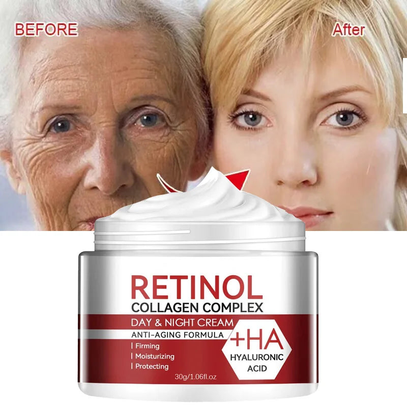 Retinol Wrinkle Removing Cream Fade Fine Lines Anti Aging Firming Lifting Moisturizing Brightening Skin Care Korean Cosmetics
