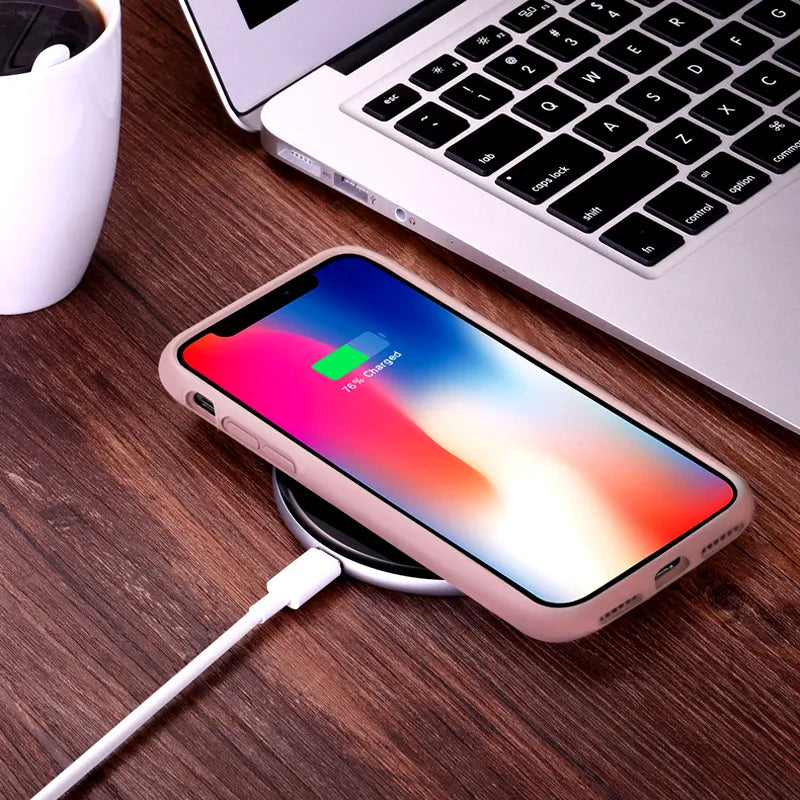 Original Official Logo Silicone Phone Cases for iPhone 11 12 13 14 Pro Max Skin for Apple iPhone 13 14 11 Full Cover Protector