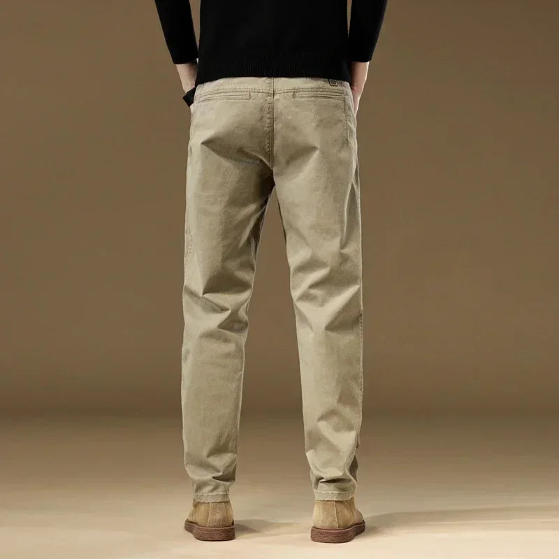 Winter Autumn Mens Cotton Casual Pants Regular