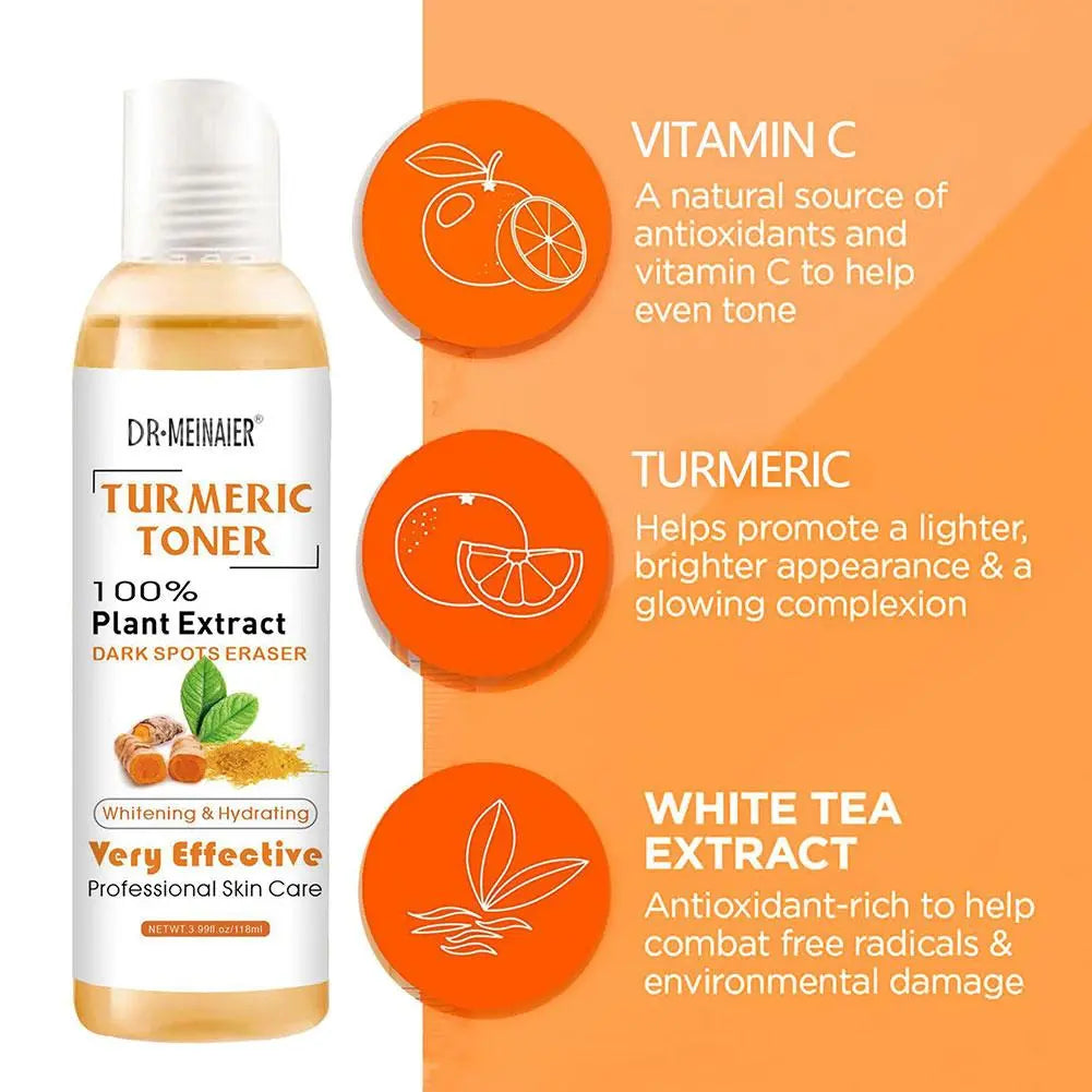 Turmeric Face Serum Whitening Dark Spot Remover Acne Scar Bright Skin Corrector Facial