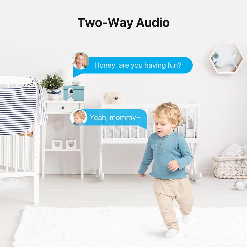 ZOSI 2K Indoor WiFi Home Security Camera with 2-Way Audio Cloud & SD Card Storage 3MP HD Smart Baby