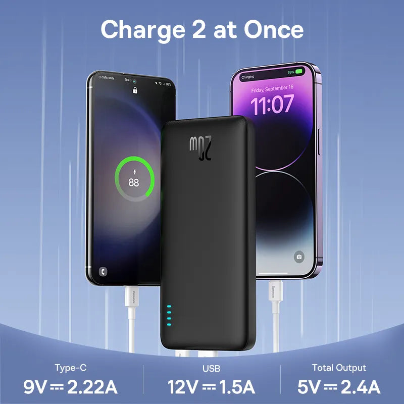 Baseus Airpow 20W Power Bank 10000mAh 20000mAh Fast Charge Powerbank