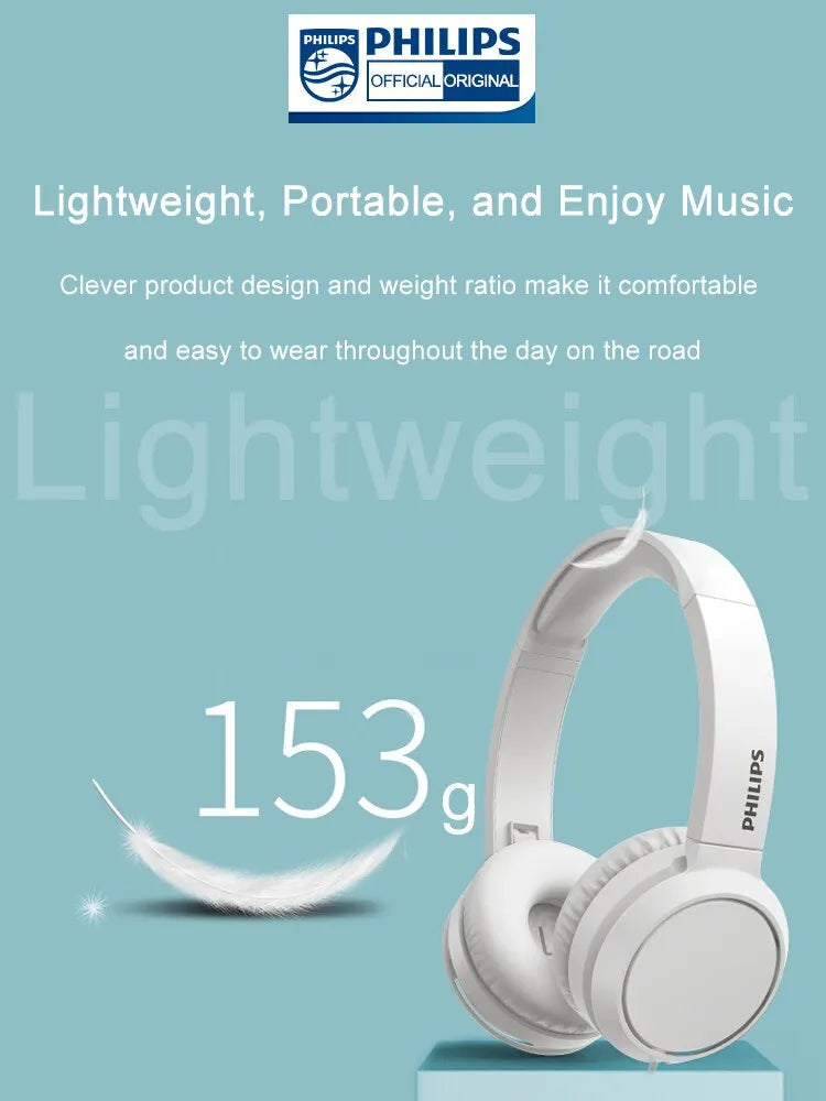 Original Philips TAH4105 Wired Headphones Mobile Phone Computer Wire Control Game Earphones with Dual HD Microphone Call Headset
