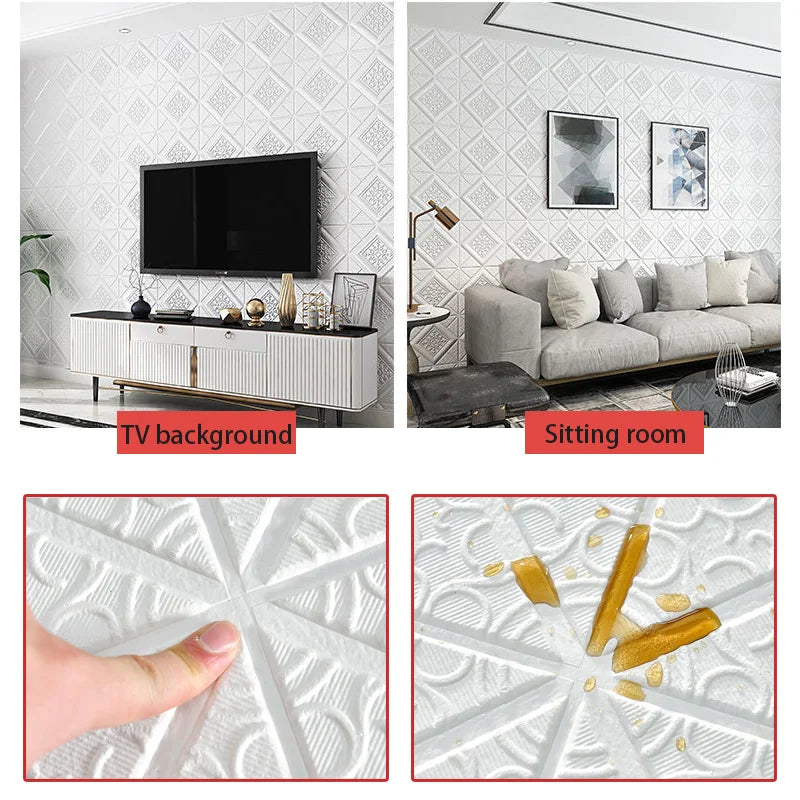 Wall Stickers Wallpaper 3D Self-Adhesive Ceiling Decorative Panels Roof Wallpaper Living Room Children's Room Home Decor Sticker