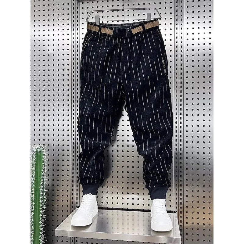 Pants Striped Hip Hop Streetwear