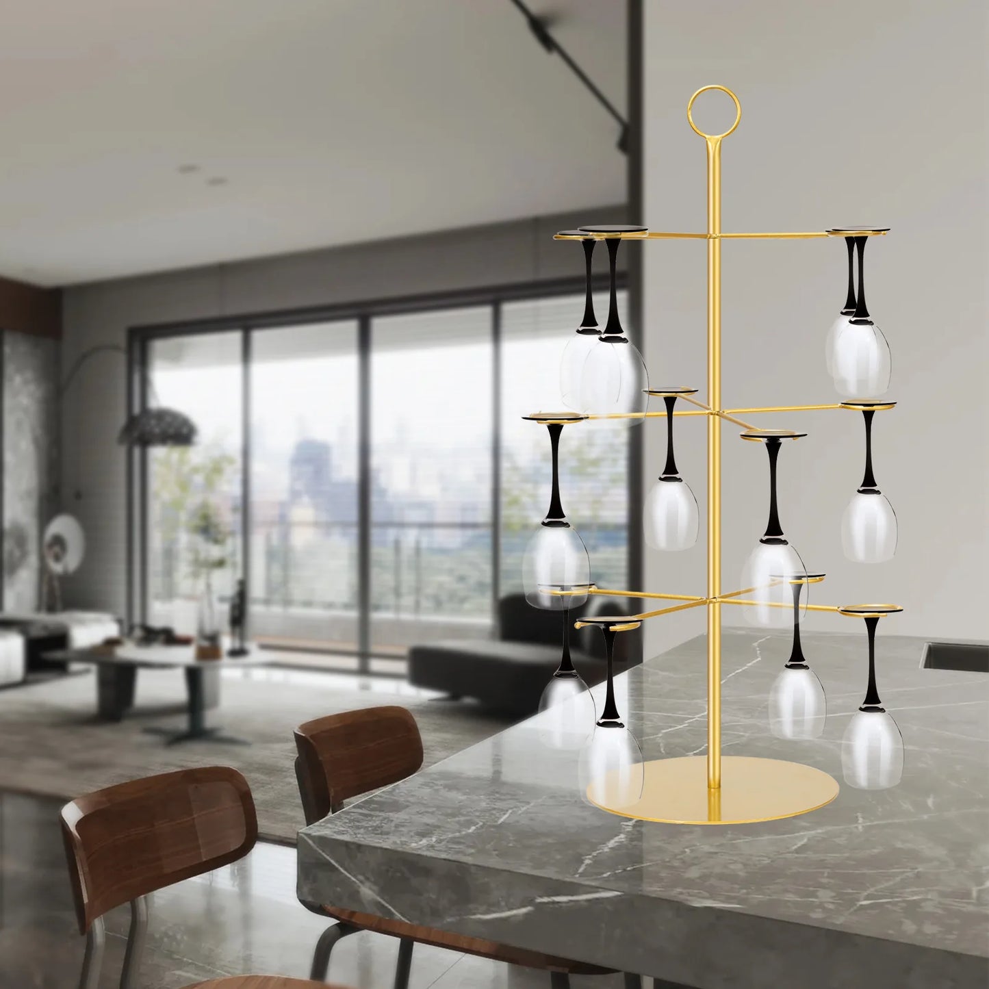 Wine Glass Holder Upside Down Tall Glass Holder Kitchen Glass Storage Rack Display Rack