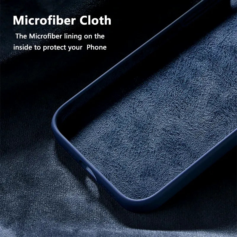 Original Official Logo Silicone Phone Cases for iPhone 11 12 13 14 Pro Max Skin for Apple iPhone 13 14 11 Full Cover Protector