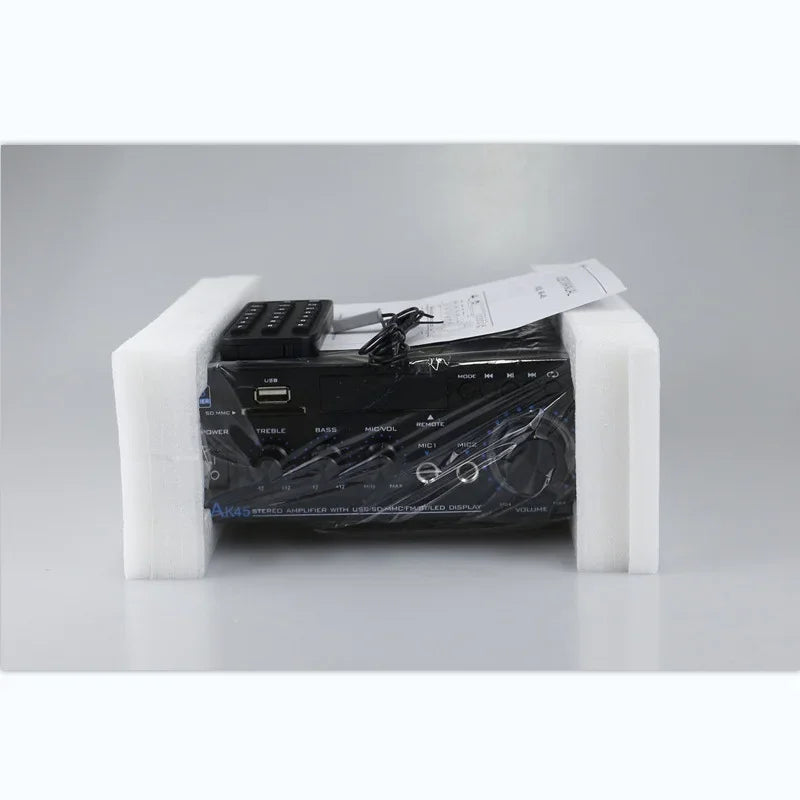 AK45 80W Home Digital Amplifiers Audio Bass Audio 2.0 Channe Power BT Amplifier Hifi FM Music