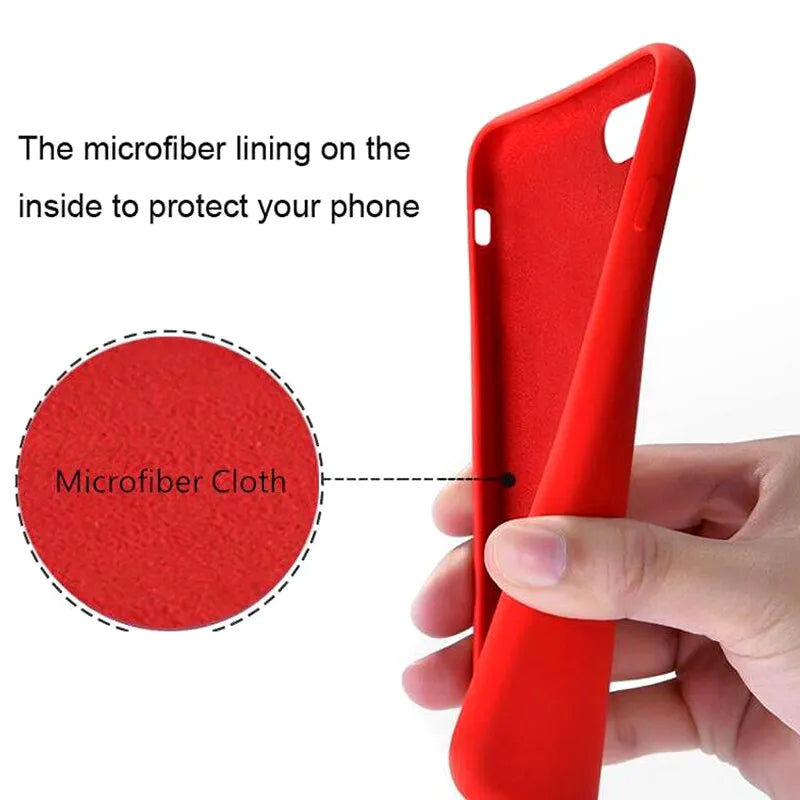 Original Official Logo Silicone Phone Cases for iPhone 11 12 13 14 Pro Max Skin for Apple iPhone 13 14 11 Full Cover Protector