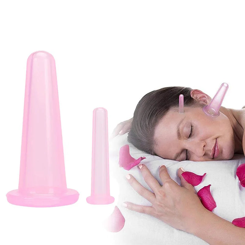 Jar Vacuum Cupping Cans for Massage Silicone Cupping Cup Vacuum Face Massage Cup For Face Body Care Unisex Durable