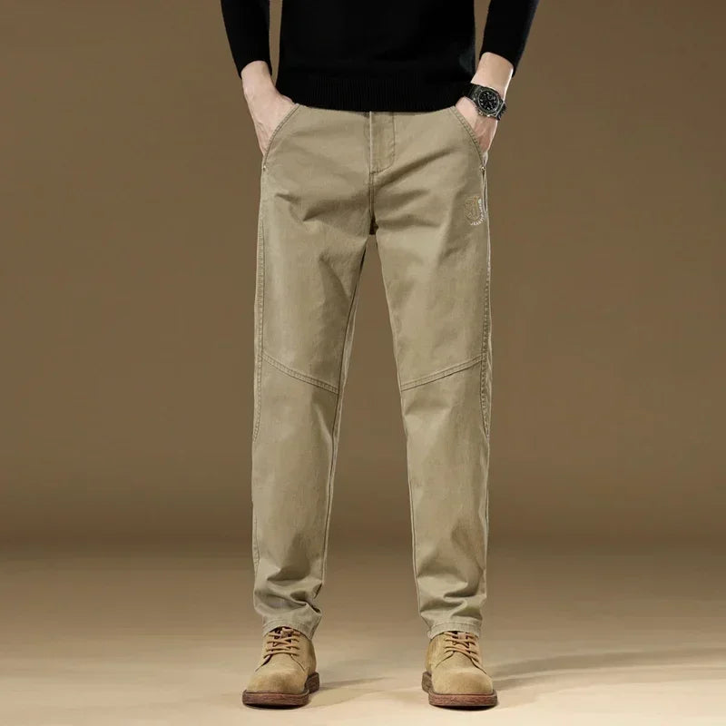 Winter Autumn Mens Cotton Casual Pants Regular