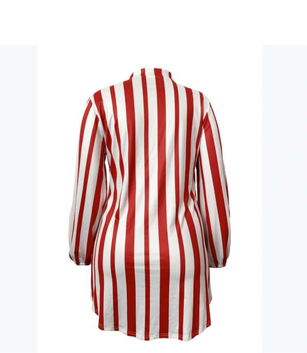 Colorblock Striped V Neck Shirt Mini Dress