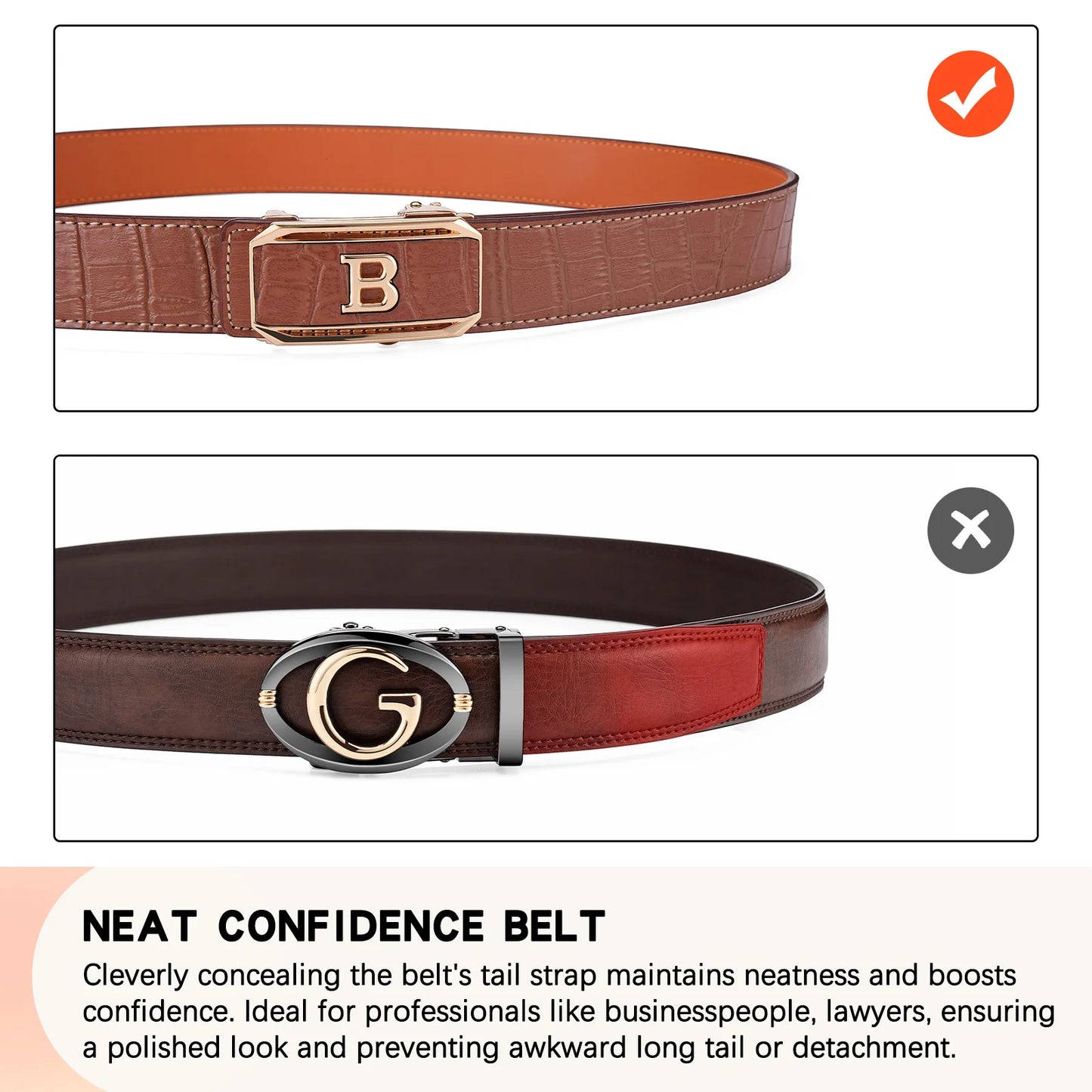 Belt for men Automatic genuine leather Belts man Luxury designer fashion Black Brown Golf work Trouser Belt male Gift