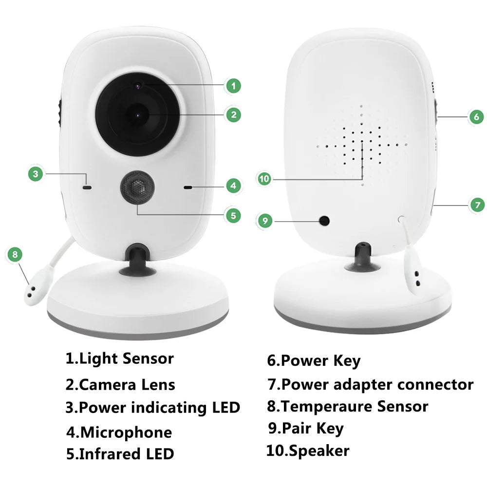 Baby Monitor 3.2'' IPS Screen With Digital Camera And Audio