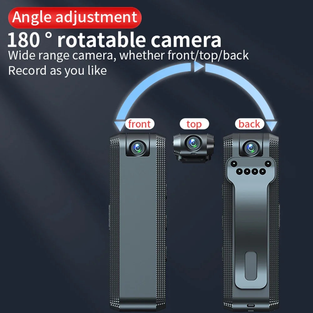 Original HD Mini Body Camera Intelligent Noise Reduction Recording Pen Digital Rotating Motion Camera DV Conference Recorder