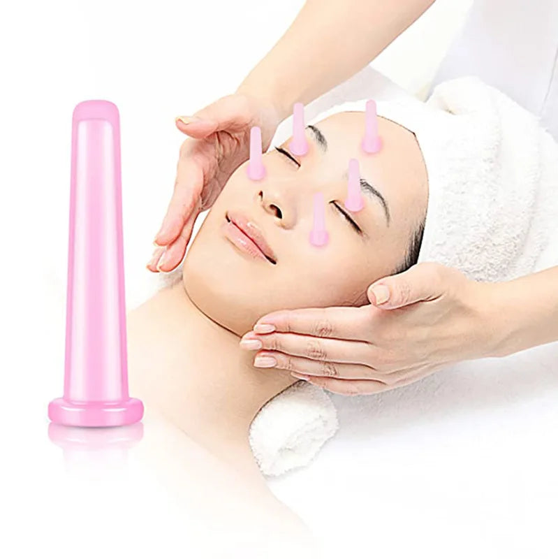 Jar Vacuum Cupping Cans for Massage Silicone Cupping Cup Vacuum Face Massage Cup For Face Body Care Unisex Durable