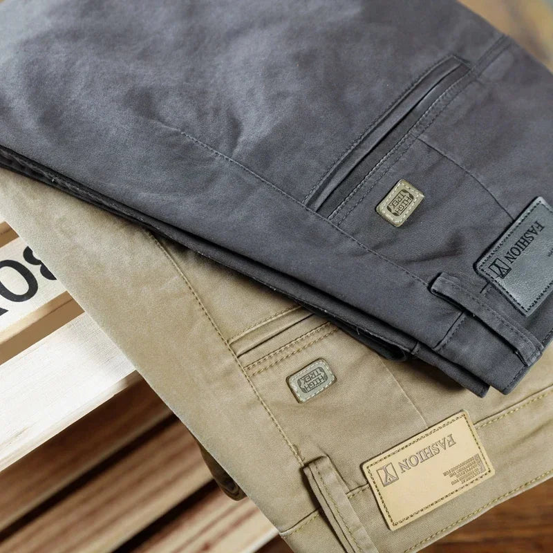 Winter Autumn Mens Cotton Casual Pants Regular