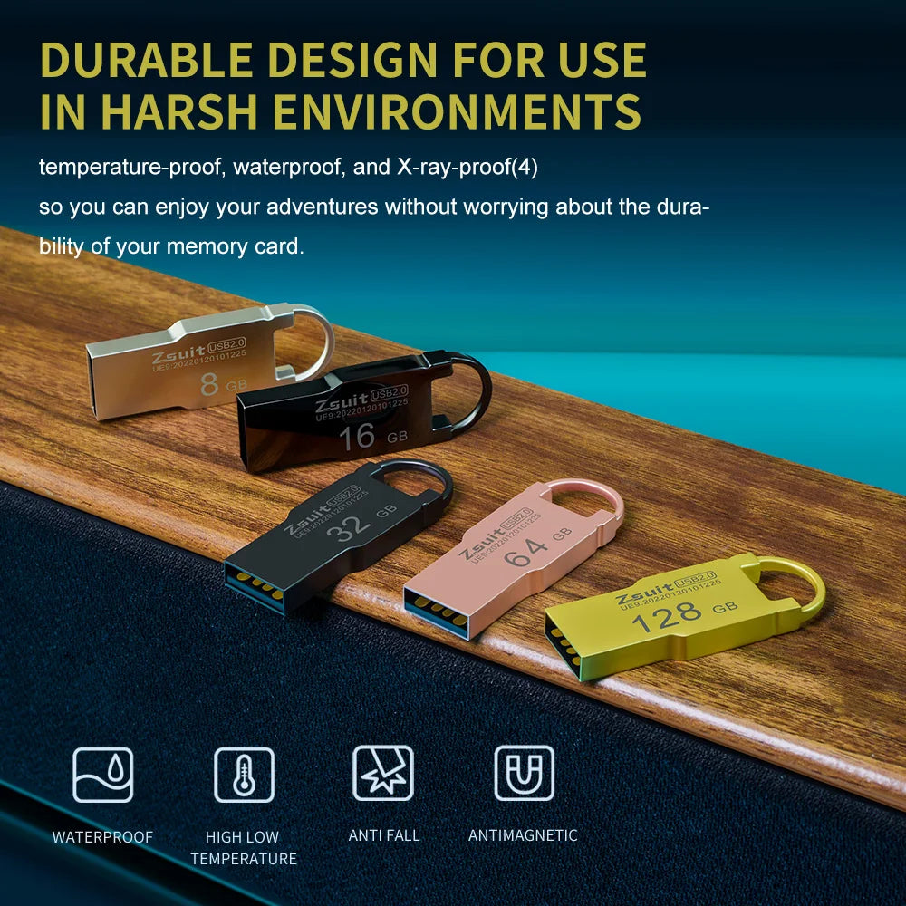 High Speed Memoria Flash Drives Pendrive 64GB 32GB Waterproof