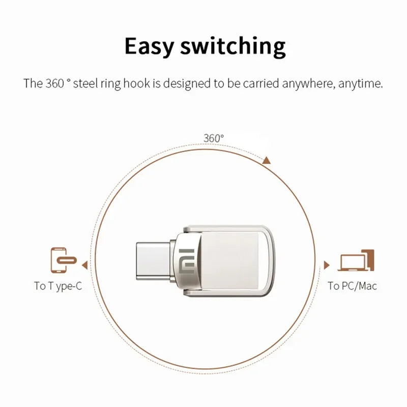 Xiaom 2TB USB Flash Drives High Speed Pendrive Real Capacity USB Memory 2TB Stick Pen Drive Creative Business Storage U Disk