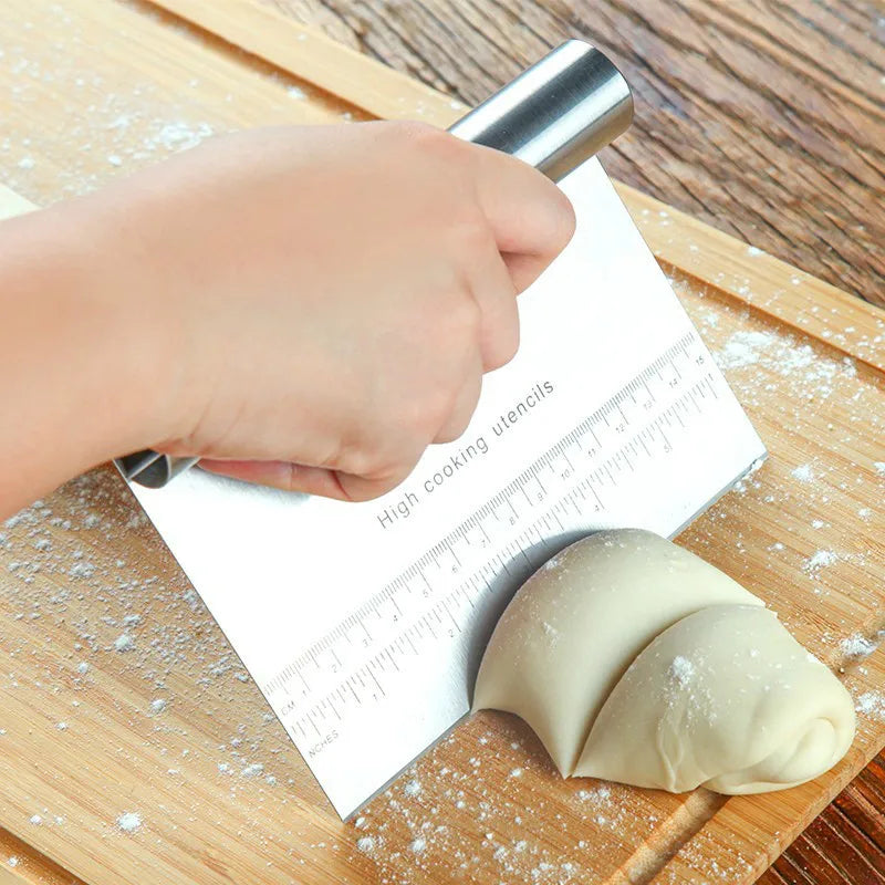 Stainless Steel Cake Dough Scraper Cutter Baking Cake Cooking