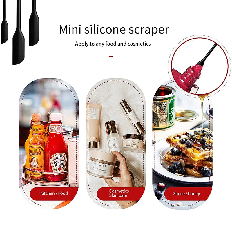 Set Heat Resistant Kitchen Silicone Scraper Spatulas & Mini Spatulas