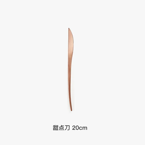 Cutipol | Duna Matte Copper Portugal Handmade Stainless Steel Knife, Fork and Spoon Dessert Dinner Tableware - Duna Matte Copper