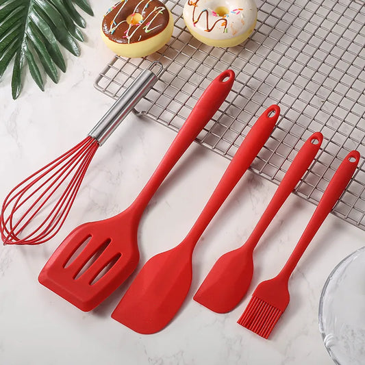 Silicone Cooking Utensils Set Non-Stick Silicone Cake Spatula