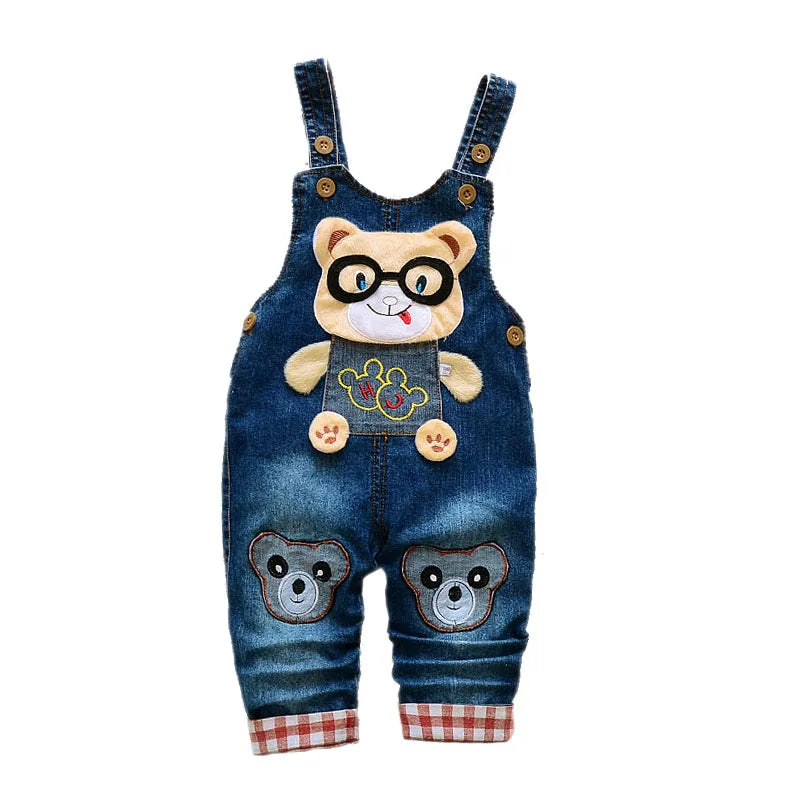 Children's Denim Overalls Baby Jeans Pants Baby Boys Girls Trousers Infant Clothing Toddler Babies Pants Little Kids 1-3 Years