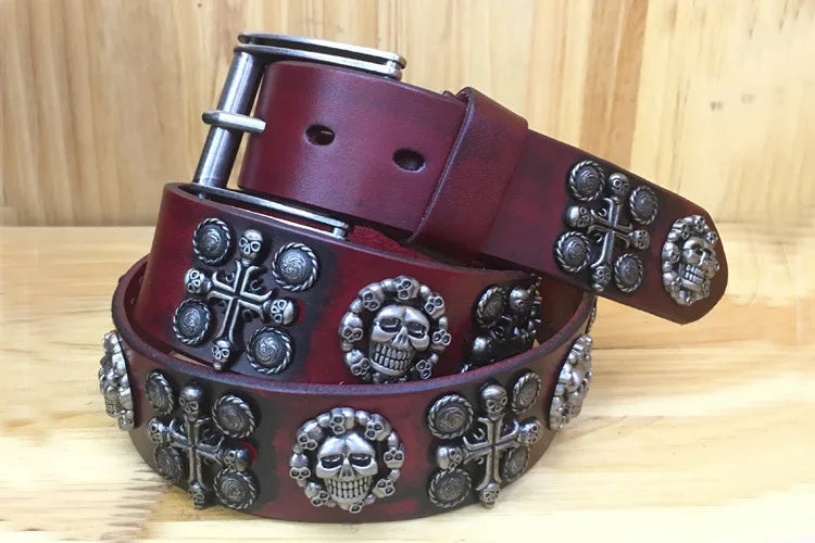 Free Shipping,100% cow leather buckle belt.genuine leather rivet belts,