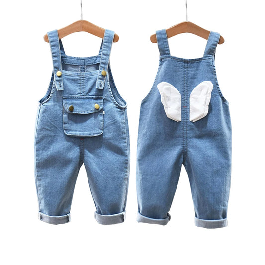 Children's Denim Overalls Baby Jeans Pants Baby Boys Girls Trousers Infant Clothing Toddler Babies Pants Little Kids 1-3 Years