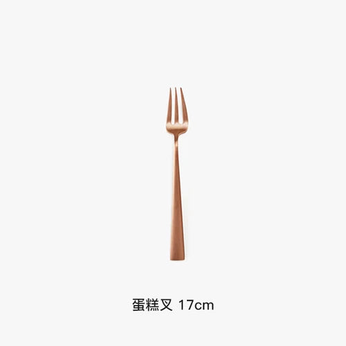 Cutipol | Duna Matte Copper Portugal Handmade Stainless Steel Knife, Fork and Spoon Dessert Dinner Tableware - Duna Matte Copper