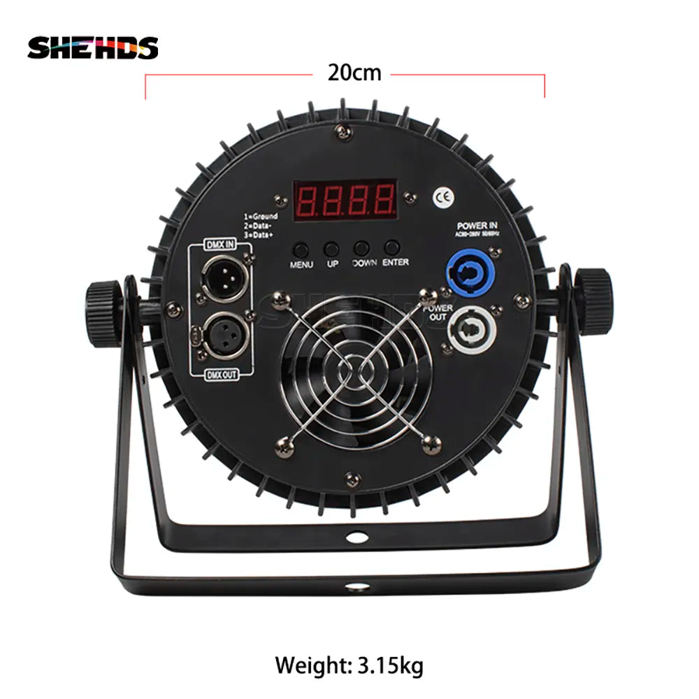 SHEHDS 8PCS Aluminum Alloy LED Flat Par 18x12W RGBW/18x18W RGBWA+UV LED Lighting DMX512 Disco Professional Stage DJ Equipment