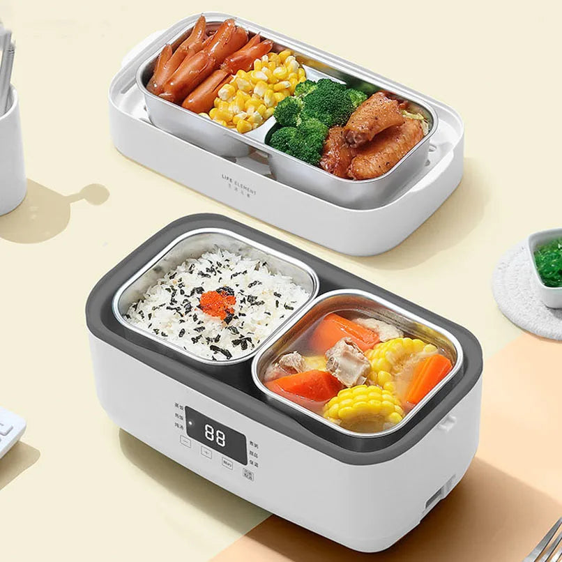 1.5L Electric Lunch Box Multifunctional Rice Cooker Double Stainless Steel Liner Insulation Portable Steam Heat Lunch Box 220V