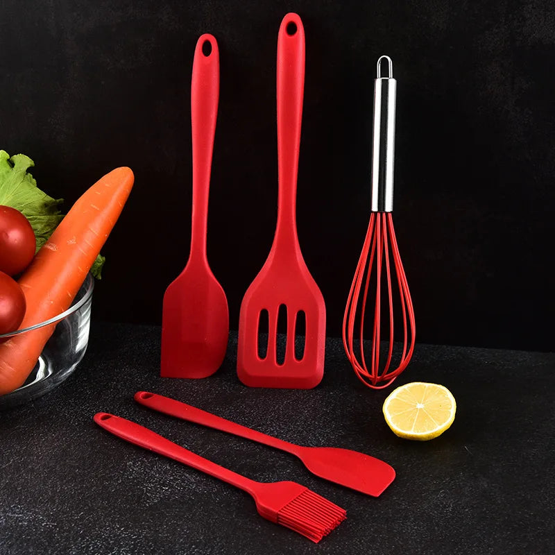 Silicone Cooking Utensils Set Non-Stick Silicone Cake Spatula