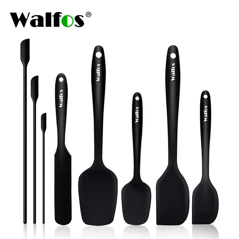 Set Heat Resistant Kitchen Silicone Scraper Spatulas & Mini Spatulas