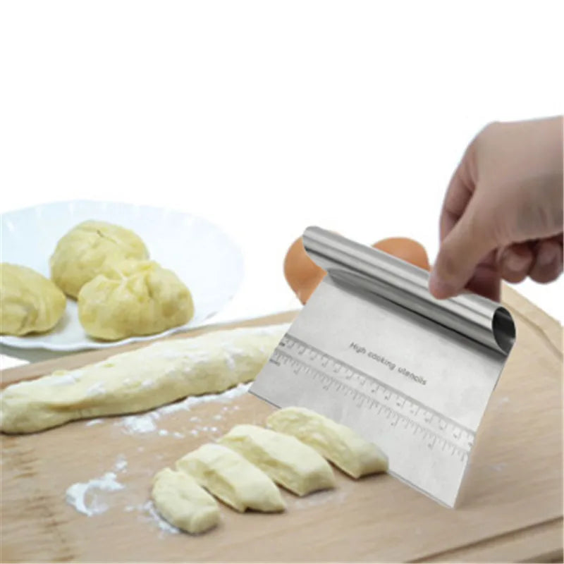 Stainless Steel Cake Dough Scraper Cutter Baking Cake Cooking