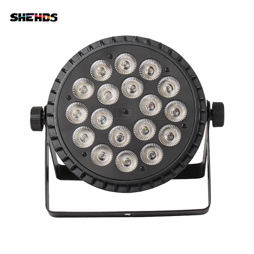 SHEHDS 8PCS Aluminum Alloy LED Flat Par 18x12W RGBW/18x18W RGBWA+UV LED Lighting DMX512 Disco Professional Stage DJ Equipment