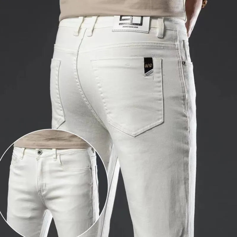 New Classic Style Men's White Jeans
