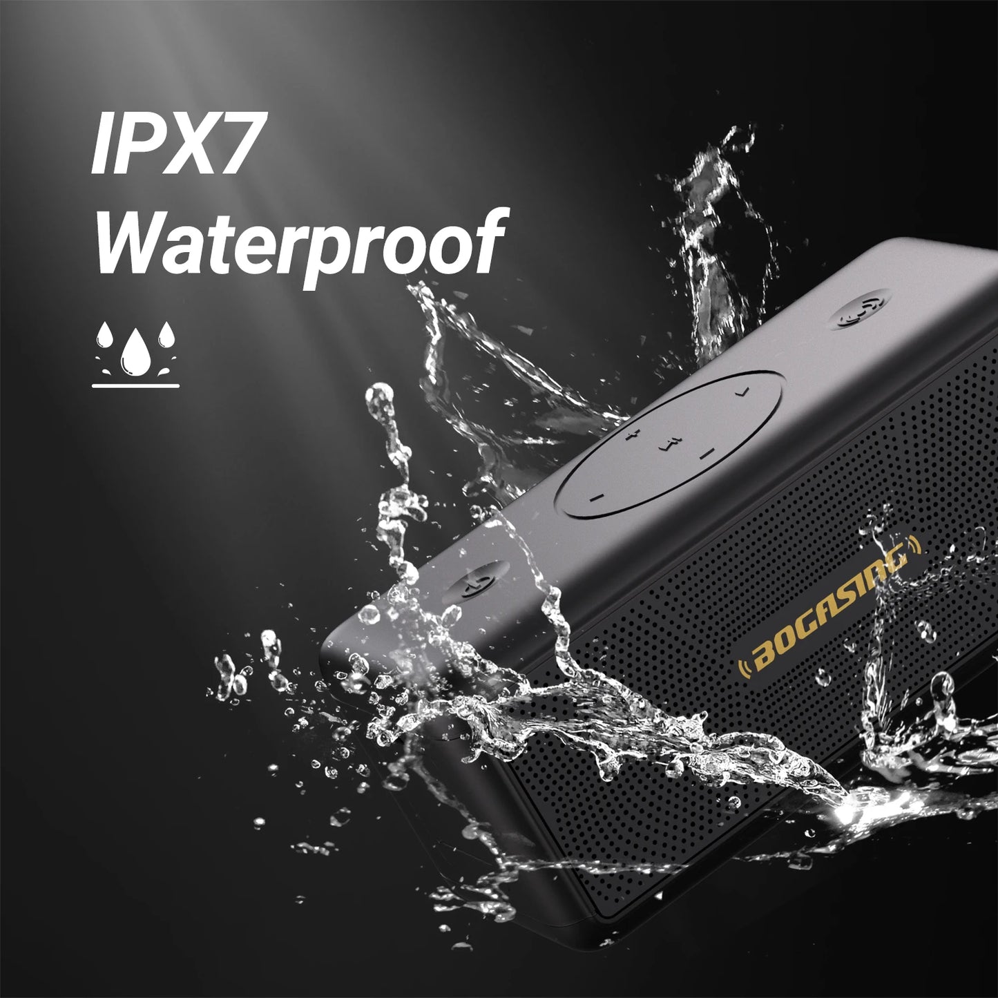 BOGASING M5 Portable Bluetooth Speaker With 360°Stereo Sound 40W 30H Playtime IPX7 Waterproof Wireless Bluetooth 5.3 USB Speaker